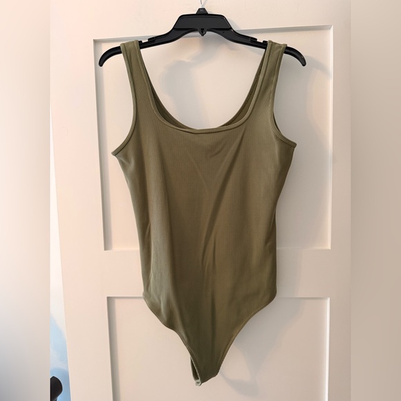 Abercrombie & Fitch Tops - Abercrombie & Fitch Soft A&F Ribbed Bodysuit – Olive Green, Size XL